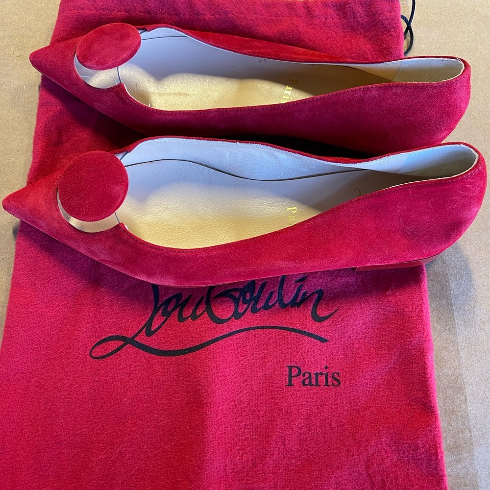 Christian Louboutin Red Suede Ballet Flats sz36